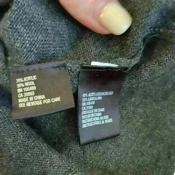 Vintage Tahari Women’s Sweater Mock Turtleneck Grey Green Argyle 90s Preppy Fall - Picture 3 of 9